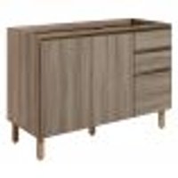 Balcao Para Pia 2P 3G 120cm MDF Kali 16417 Carvalho Toq Carvalho Toq Nicioli