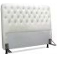 Cabeceira de Cama Box Casal 138cm Pádua Couro Branco