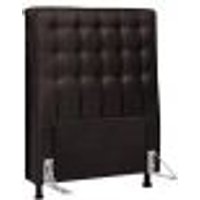 Cabeceira Cama Box Solteiro Ciara 90cm Botonê com Frame Sintético Marrom - Desk Design