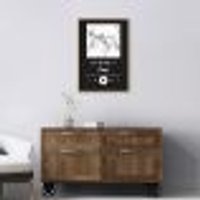 Quadro Gênero Musical Pop 100x70 Filete Marfim Preto