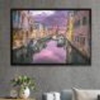 Quadro Decorativo Veneza Por Do Sol-24x34Cm