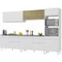 Armário de Cozinha Completa 302cm Veneza Multimóveis V3689 Branco
