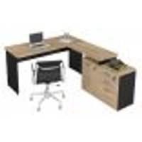 Mesa para Escritório 1,20 + Balcão - Web30 - Calvi/Preto