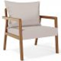Poltrona Decorativa Para Sala de Estar e Living AlÃcia L02 Linho Bege - Lyam Decor