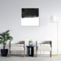 Quadro Abstrato Black Square 43x43 Caixa Branco