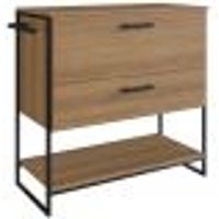 Balcão Gabinete Para Banheiro 80x37x79cm P1028 Mel Placa e Ponto