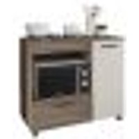 Balcão Off White Para Cooktop de 4 bocas Com Espaço Para Forno Com Porta Mp
