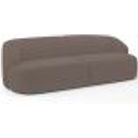 Sofá 3 Lugares Curvo Orgânico Para Sala Living 220cm Barolo L06 Veludo Marrom - Lyam Decor