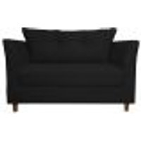 Namoradeira Decorativa Isis Pés Trapézio Suede Preto - DS Estofados