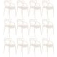 Kit 12 cadeiras design jantar cozinha Masters Allegra Creme