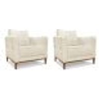 Conjunto com 2 Poltronas Potenza Linho Natural