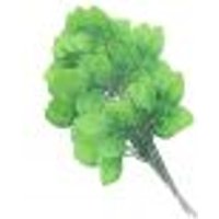 12 Ramos Decoração Arranjo Folhas de Rosa Artificial Planta Plástico 5 Galhos Cada 47cm
