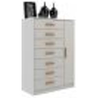Cômoda New Mônaco 1 Porta 7 Gavetas Branca