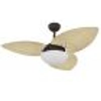 Ventilador de Teto Kovalski Marrom Texturizado 3 Pás Palmae Natural 127V