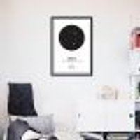 Quadro Signos do Zodíaco Áries 60x43 Caixa Preto