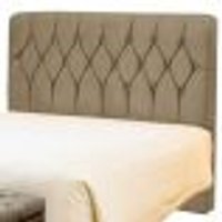 Cabeceira King Pérola 195 CM Suede Bege - D A Decor