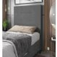 Cabeceira Solteiro Cama Box 90cm para Quarto Luna Suede Cinza M11 - D'Rossi