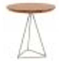 Mesa Lateral Baixa Ronse Cinamomo Amêndoa com Pés de Ferro Champagne - Wood Prime 58485