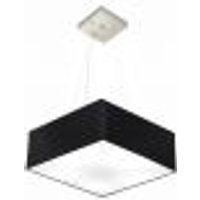 Pendente Quadrado Md-4194 Cúpula em Tecido 12-40x40cm Preto - Bivolt