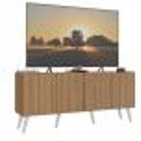 Rack Retrô para TV até 50 Polegadas com 4 Portas Multimóveis MP1071 Rustic/Branco