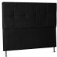 Cabeceira Queen 1,60m Lisboa Suede Preto - Pallazio