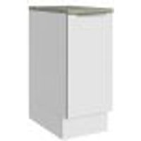Balcão 35 cm 1 Porta Branco/Branco Veludo Lux Madesa