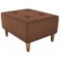 Puff Decorativo Para Sala Piva 62x52 cm Veludo Inca Ferrugem Milani Store