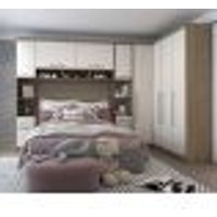 Guarda Roupa Dormitório Modulado Master Casal Queen 1,58 m Canto - Avelã Rústico e Areia - Luciane M19