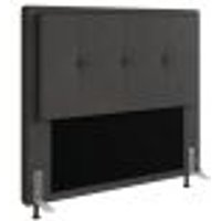 Cabeceira Ametista Para Cama Box Casal 140 cm Suede Grafite - D'Rossi