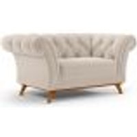 Sofá 2 Lugares Para Sala de Estar Império 150 cm D02 Bouclê Creme C-54 - Lyam Decor