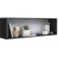 Nicho Parede Horizontal Organizador Multiuso Funcionale Preto - Art In Móveis