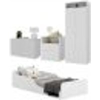 Quarto Infantil Completo c/ Minicama e Mesa Cabeceira Multimóveis MP4204 Branco