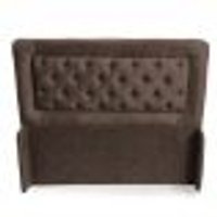 Cabeceira Super King Isa 195cm Para Cama Box Suede Amassado Marrom - DS Móveis