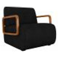 Poltrona Decorativa Orgânica para Sala Belarus Z08 Sintético Preto - Mpozenato