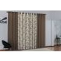 Cortina de Janela para varão Larissa Prime Marrom 1 peça Textil Lar