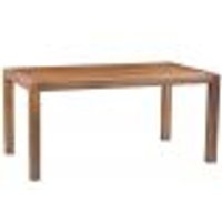Mesa Sala de Jantar Cozinha Dumai 140cm Madeira Maciça Walnut Escovado G54 - Gran Belo