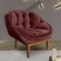 Poltrona Decorativa Marcela Veludo Marsala Dal Poz Estofados