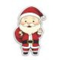 Placa Papai Noel Enfeite Natal Decorativo 20x30 cm