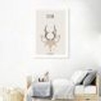 Quadro Infantil Didático Cervo 43x30 Caixa Branco