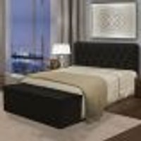 Kit Cabeceira Bolivia+ Calçadeira Itália Queen 160 CM Suede Preto - D A Decor