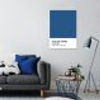 Quadro Color Card Classic Blue 60x43 Filete Branco