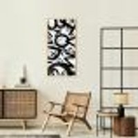 Quadro Abstract Letters 100x50 Caixa Marfim Branco