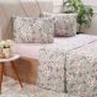 Jogo de Cama Solteiro Cotton Touch 3 Peças 88x188x30cm Joy