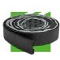 Eva Rodape Acabamento Ripado Laminado 2,5m - Urban Black-passa fio