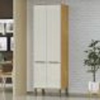 Paneleiro para Cozinha com 4 Portas e 6 Prateleiras - Verace Marrocos/Off White