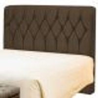 Cabeceira Casal Bolivia 140 CM Suede Marrom - D A Decor