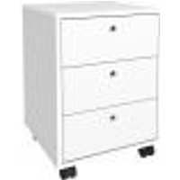 Gaveteiro Para Escritório Office com RodÃzios 03 Gavetas New A02 Branco - Lyam Decor