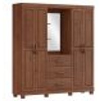 Guarda Roupa Capela Madeira Maciça 4P 3G 183 cm 1143 Imbuia Milani Store