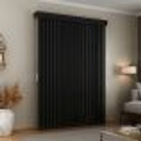Persiana Vertical Em Tecido Com Bando Crisdan Largura 2,20 X 1,60 Altura Preto