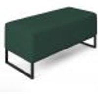 Puff Decorativo Para Sala de Estar Cléo W01 Base de Ferro 90 cm Suede Verde Musgo - Lyam Decor